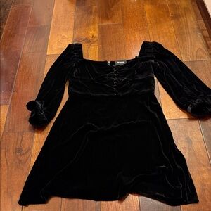 The Kooples Black Velvet Mini Dress